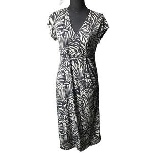 Liz Lange olive black maternity wrap dress